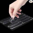 120PCS Clear Protector Strips, Door Wall Bumpers Stopper, Self Adhesive Cabinet Pads Sound Dampening, Cupboard Drawer Cushion Guards, Desk Protective Soft Quiet Cushioning for Furniture Kitchen