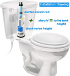 2 Inch Toilet Flush Valves Toilet Repair Kit Dual Flush Valve Replacement Fit for One Piece Toilet Top Push Button Valve (8" Height) White