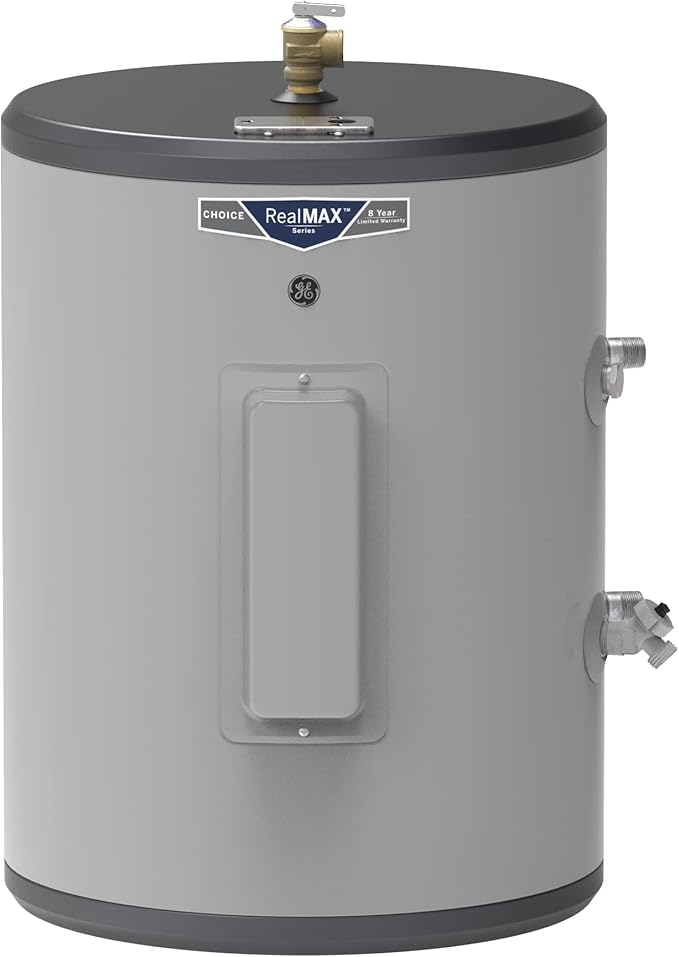 GE Appliances 18 Gallon Versatile Plug and Play Electric Water Heater with Adjustable Thermostat, Easily Installs Where You Want It, 120 Volt