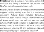 NeuEve Urine Control with Natural Drain Daily Supplement | Helps Reduce Urine Retention, Supporting a Healthy Urinary Tract