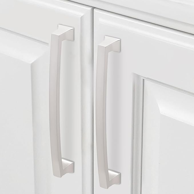 COTYKILEY 10 Pack 6.3 Inch(160mm) Brushed Satin Nickel Cabinet Handles Kitchen Cabinet Pulls Cabinet Door Handles Kitchen Cabinet Hardware