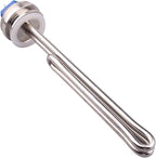 DERNORD 1.5" Inch (OD50.5mm) Tri-clamp Foldback Heating Element Stainless Steel Immersion Water Heater (120V 1650W)