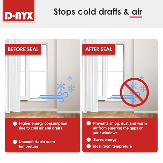 Window Sealing Tape 1 Pack Transparent Sealing Heavy-Duty Residue-Free RV Insulation for Doors and Windows, Clear Weather Stripping Draft Isolation Tape (2 Pack 2 inch)