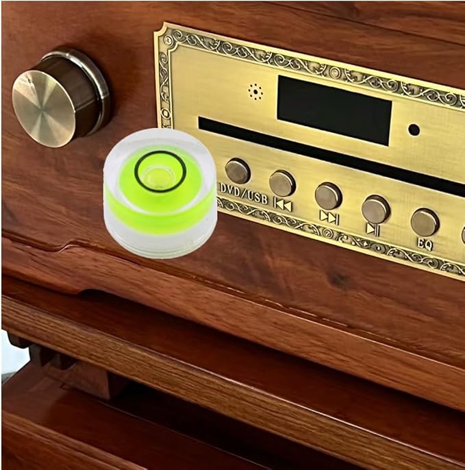 10Pcs Bubble Spirit Levels Mini Circular Bullseye Bubble Level Small Round Spirit Level Measuring Layout Tools (10x6mm, Non-Adhesive)