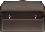 Whitehall Custom Wall Mount Mailbox Package - Mail Box with Monogram, Sand Cast Aluminum, Classic Design Bronze Personalized in Goldtone