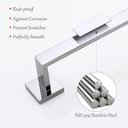 4-Piece Bathroom Hardware Set Chrome Bath Towel Bar Holder Sets Wall Mounted Stainless Steel Bathroom Accessory Kit, Polished Chrome 23.6 Inch