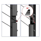 CKE 50 Pack Black 5/16" ID Angle Beveled Washer 25 30 35 Degree for 1/8" 5/32" 3/16" Stair Cable Railing Kit for Wood Metal Post, T316 Stainless Steel 30 Degree Cable Railing Angle Washers BCR17