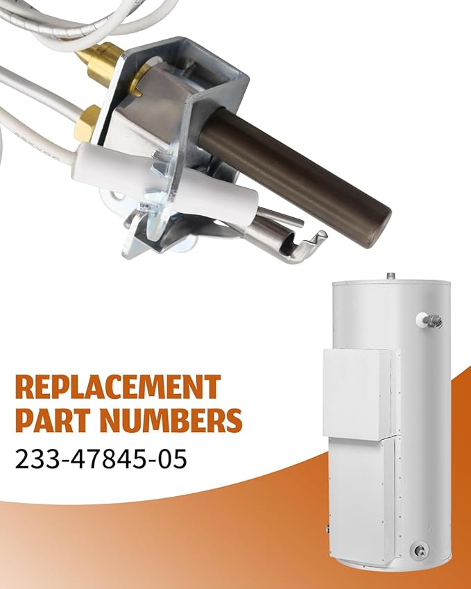 233-47845-05 Water Heater Pilot Assembly Fit for Bradford White Honeywell Natural Gas Water Heater, Gas Ignition Thermocouple Kit, Replacement 415-47845-05 233-47845-02A 233-47845-03