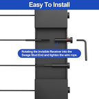 CKE 20 Pairs Black Invisible Cable Railing kit 1/8" Swage Tensioner Hardware and Terminal Hidden T316 Stainless Steel Invisible Receiver and Swage Stud End for 2"x2" 4"x4" Wood/Metal Post Deck Stairs