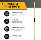 GPS Pole, 6.6FT Surveying Prism Pole, 2M Prism Pole for Land Surveying, Black