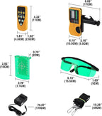 Automatic Self Leveling Rotary Laser, 1650ft Green Beam Laser Level with Receiver Remote Control, 360 Rotating Horizontal Vertical Transit Level (Rotary Laser Level Kit with Tripod and Rod)