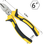 DOWELL Diagonal Cutting Pliers 6 Inch Diagonal Cutters Wire Cutters Durable Nickel Chromium Steel Construction for Electricians and Homes