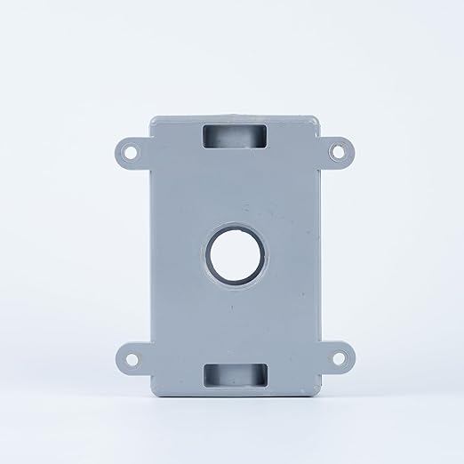 1/2-Inch or 3/4-Inch Weatherproof Electrical Junction Box with Adapters, Gray, Indoor/Outdoor Installation (Single-Gang 4PACK)
