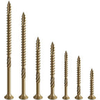 #12 * 7" Extended Deck Screws, (44 pcs) 2 lbs.Lengthen Exterior Wood Screws, Rust Resistant epoxy Coated, Bronze, T30 Star Bit