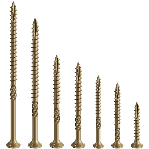 #10 * 2-1/4" Deck Screws, (1354pcs) 15 lbs.Exterior Wood Screws, Rust Resistant epoxy Coated, Bronze, T25 Star Bit
