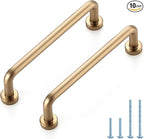 JOY DECOR Cabinet Pulls – 3-3/4 Inch Hole Center, Champagne Bronze, 10 Pack, Zinc Alloy Cabinet Handles for Drawers & Cupboard – Vintage Style Hardware for Kitchen, Bathroom, Dresser