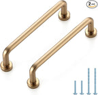 JOY DECOR Cabinet Pulls – 3-3/4 Inch Hole Center, Champagne Bronze, 2 Pack, Zinc Alloy Cabinet Handles for Drawers & Cupboard – Vintage Style Hardware for Kitchen, Bathroom, Dresser