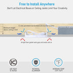 TORCHSTAR Basic Series 12-Pack 4 Inch Ultra-Thin LED Recessed Lighting with Junction Box, CRI90, Aluminum, 4000K Cool White, 5%-100% Dimmable Slim Recessed Downlight, 9W 810LM, ETL and Energy Star