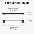 6 Pack 8-1/2 Inch Length|7-1/2 inch(192mm) Hole Center Matte Black Kitchen Cabinet Handles, Cabinet Pulls Kitchen Cabinet Hardware, Cupboard Pulls, Drawer Handles