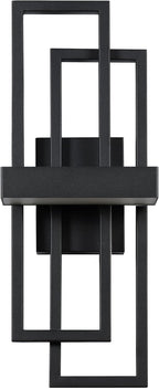 LamQee 20 Inch Modern Outdoor Wall Lights, Integrated LED 1000LM Exterior Lighting Fixture Dual Rectangle Outdoor Sconce, Black Metal Wall Mount Porch Light Outside Lamp for House Garage Door Patio