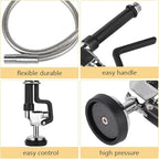 Pre Rinse Hose with Sprayer Valve, 38 Inch Commercial Dish Spray Hose with Spray Head for Commercial Restaurant Kitchen Faucet -Black