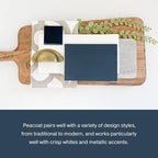 Country Chic All-in-One Chalk Paint for Furniture, Cabinets, Home Decor, Eco-Friendly, Matte Finish, Built-In Primer & Top Coat for Wood, Metal - Peacoat (Navy Blue) - Quart 32 oz (950 ml)