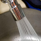 Metal Faucet Sprayer Attachment Sink Aerator Swivel Extender For Kitchen Tap Cold Hot Water (Silver ）