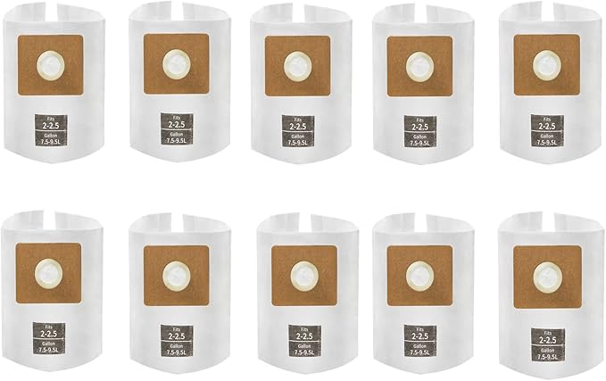 10 PCS Bundle Set 2-2.5 Gallon Vac Bags, ALYYDBG Type B 90668 9066800 9066833, All Around QAM70 and CMXZVBE38774 Vac Filter Bags