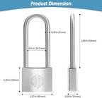 HOX Marine-Grade Rustproof Padlock, Stainless Steel Shackle & Chrome-Plated Brass Body, Weatherproof Outdoor Lock, 2.5-Inch Long Shackle (6 Pack)