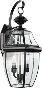 Outdoor Wall Lights, 20inch Large Exterior Lighting Fixtures, 2 Light Waterproof Wall Sconce with Glass Shades, Aluminium Outside Lanterns for Porch Farmhouse Patio Doorway Yard (E12 Base Max 40W)