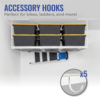 SafeRacks 4x8 Overhead Garage Storage Rack Heavy Duty - White (12"-24") - Holds 600 lb