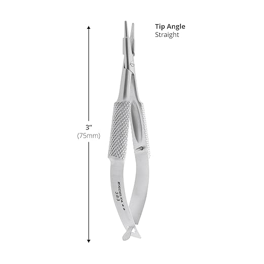 Excelta 383 Self-Opening Miniature Straight Tip Needle Nose Pliers, 3 Inch Stainless Steel, for Precision Work in Confined Spaces, Intermediate