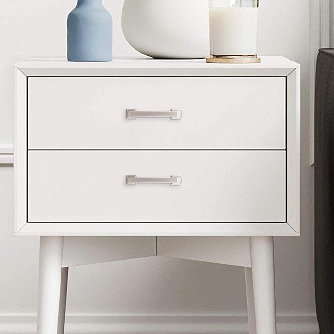 COTYKILEY 10 Pack 3 Inch(76mm) Brushed Satin Nickel Cabinet Handles Kitchen Cabinet Pulls Cabinet Door Handles Kitchen Cabinet Hardware Cupboard Drawer Pulls Dresser Handles