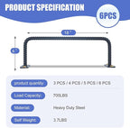 6-Rung Window Well Ladder, Heavy Duty Steel Basement Egress Ladder, Adjustable Wall Muonted Ladder for Home Safety, 700LBS