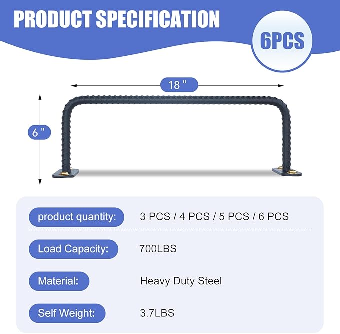 6-Rung Window Well Ladder, Heavy Duty Steel Basement Egress Ladder, Adjustable Wall Muonted Ladder for Home Safety, 700LBS