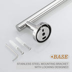 USHOWER Polished Chrome Bathroom Accessories Set, 18-Inch Towel Bar Set Wall Mounted, Durable SUS304 Stainless Steel Bathroom Hardware Set, 4-Piece