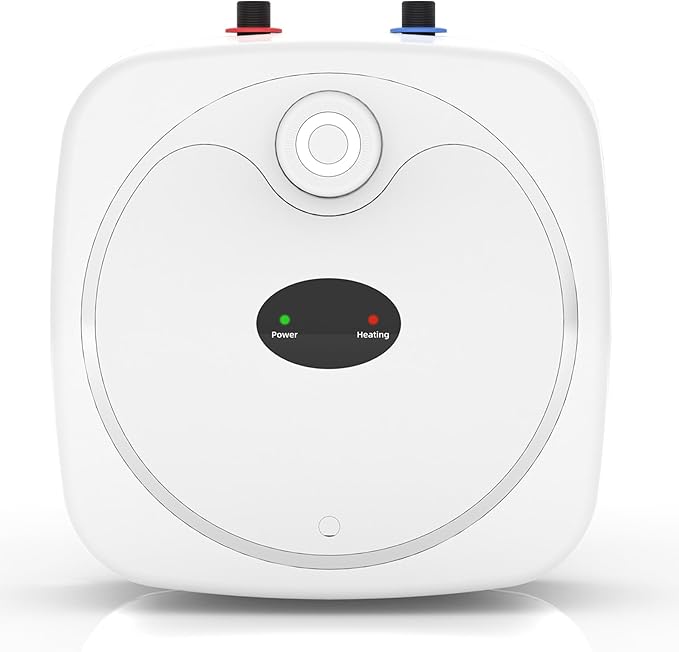 YALICE Electric Tank Water Heater, 2.5 Gallons Under Sink Instant Hot Water Heaters, 1500W, 110-120V, Electric Mini Tank Water Heater Compact Design for RV, Kitchen, Food Truck, Wall or Floor Mounted