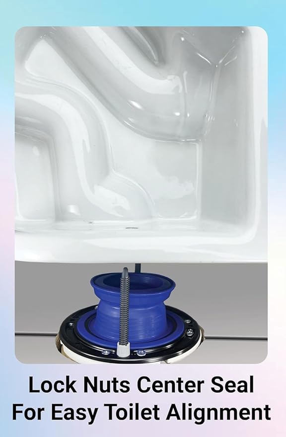 One N Done Toilet Flange Repair Kit - Toilet Kit For Low or Broken Flange. Toilet Wax Ring Replacement Kit W/Toilet Flange Extender Kit, Easy Toilet Bolts, & Toilet Caps For Bottom of Toilet. 5X