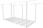 SunsGrove 3x6 Garage Storage Overhead Rack Organization, Adjustable Ceiling Mounted Storage Racks, 800LBS Weight Capacity, 22"-40" Ceiling Dropdown, White