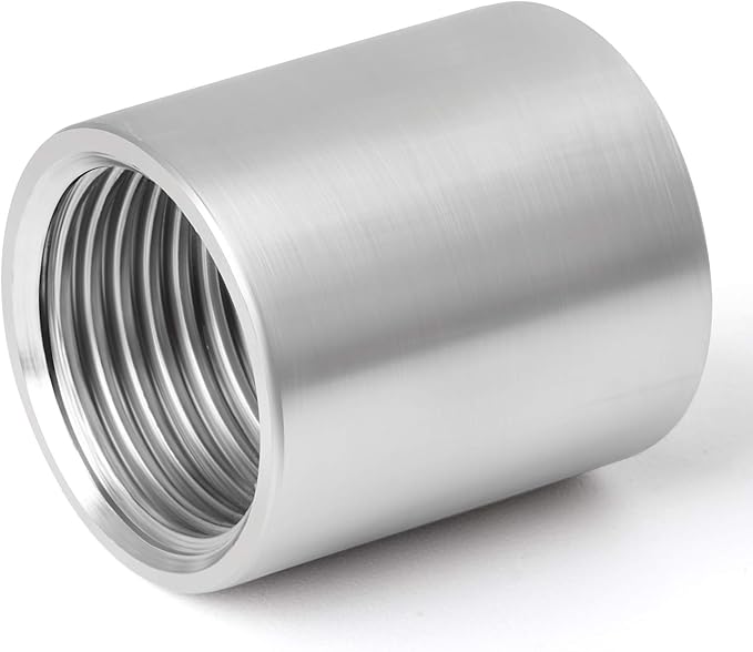 TAISHER 2PCS 304 Stainless Steel Cast Pipe Fitting, Coupling, 3/4" x 3/4" NPT Female Threaded