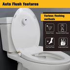 KERDE 2-Inch Automatic Toilet Flusher - Dual Flush Valve with Button, Repair Kit for 2-Piece Toilet (2F-19CM)