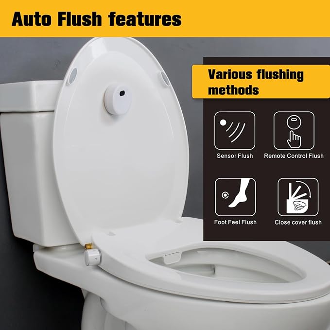 KERDE 2-Inch Automatic Toilet Flusher Dual Flush Valve with Button, Toilet Repair Kit, Toilet Tank Parts Replacement for 2-Piece Toilet，toilet fill valve，(10.7in-12.7in）2F-29