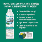 Benefect Botanical Decon 30 Disinfectant Cleaner, 14 oz. Ready-To-Use Spray, Hospital Grade Disinfectant, Kills Over 99.99% of Germs, Safe for Food-Contact Surfaces (Light Lemon & Thyme Scent)