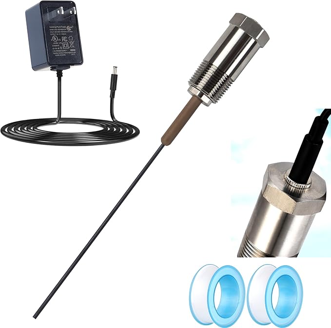 Powered Anode Rod, vattceel Water Heaters Titanium Anode Rod, Prevent Corrosion of Storage Tanks,Improving Water Quality, Up to 20 Years Service Life,NPT 3/4" Thread,For 80-120 Gallon Tank