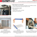 ClosetMaid 1951140 SuiteSymphony 16-Inch Closet Organizer with Shelves, Natural Gray