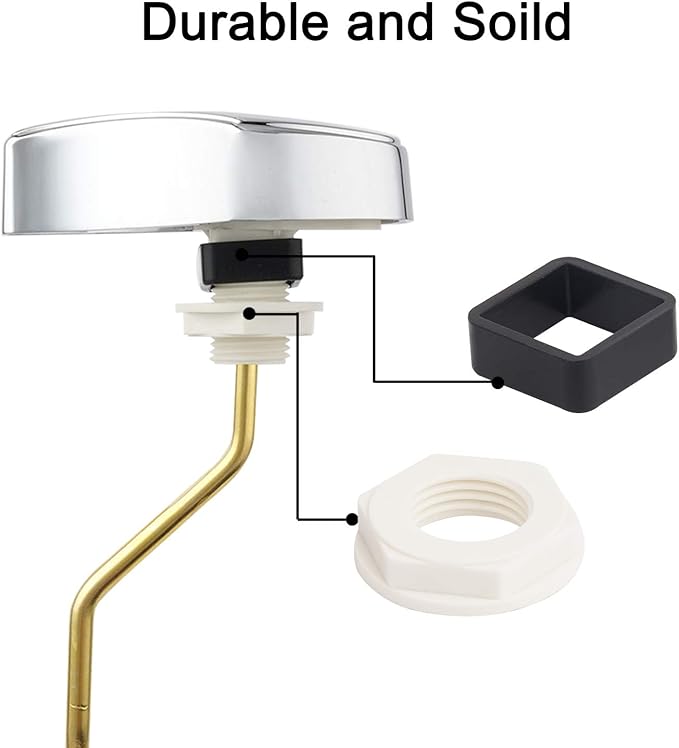 iFealClear Side Mount Toilet Handle Replacement Kit Compatible with TOTO THU068#CP for St743S, 3 Inch Toilet Flapper Replacement Compatible with TOTO THU138S, Toilet Tank Replacement Combo