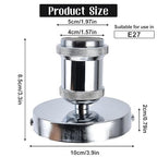 E26/E27 Screw Head Light Socket 100-240V Vintage Ceiling Light Wall Lamp Bulb Holder Socket for Hallway,Kitchen,Basement,Garage,Bar,Restaurant (Sliver)