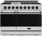 Gordon Ramsay by THOR Kitchen 48 Inch Professional Gas Range with Double Oven in Stainless Steel/Black