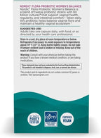 Nordic Naturals Nordic Flora Probiotic Women's Balance - 30 Capsules - 12 Probiotic Strains with 60 Billion Cultures - Intestinal Support, Vaginal Health - Vegan - 30 Servings