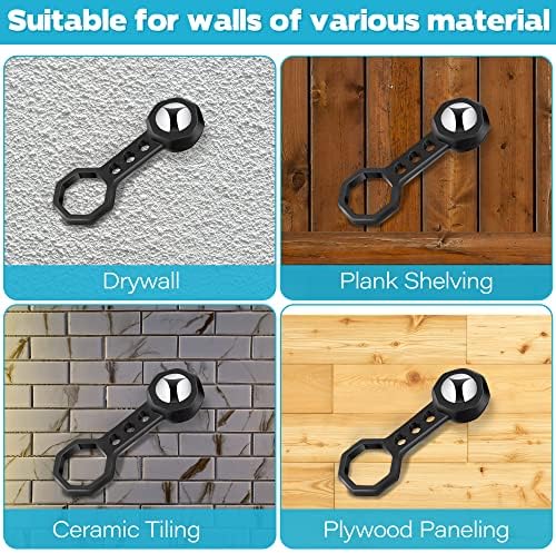 Dreyoo 2 Pcs Stud Finder Wall Scanner, Studball Magnetic Stud Finder with 27 Pounds of Pull Magnetic Power, Studball for Detected and Located Stud Through 5/8" Drywall Plywood Paneling Ceramic (Black)